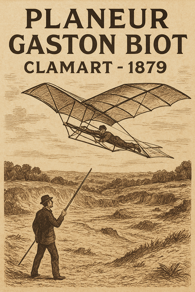 Essais du planeur Gaston Biot dans les carrières de Clamart