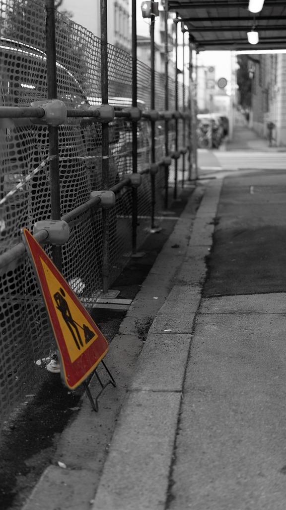 construction site, sign, road works, attention, osh, construction work, building